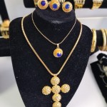Jewelery with ear necklace and hand